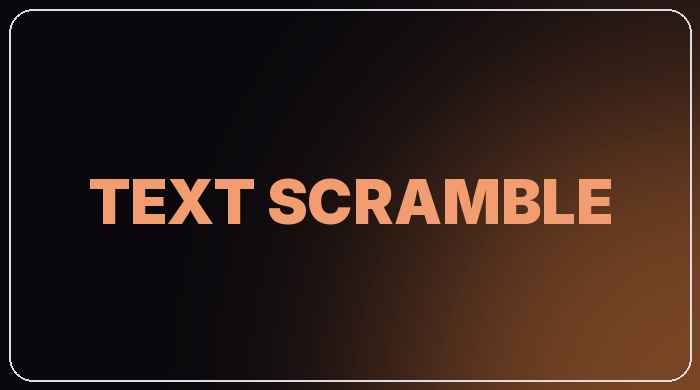 Text Scramble text preset thumbnail